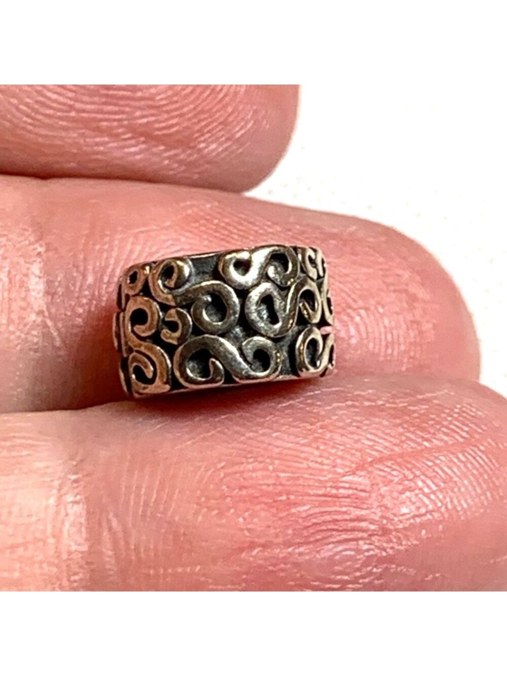 Pandora Hinged Scroll Snap On Sterling Silver 925 Charm One Size